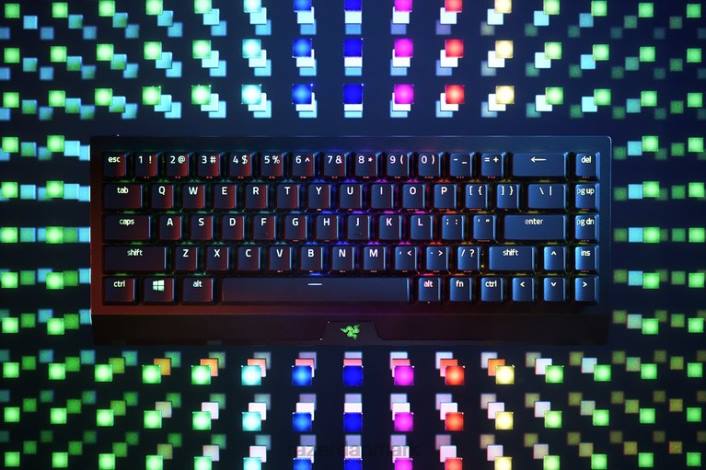 sort tastatur 44RF63 blackwidow v3 mini hyperspeed - gul switch - os Razer