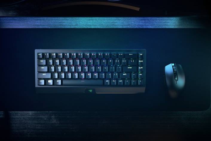 sort tastatur 44RF63 blackwidow v3 mini hyperspeed - gul switch - os Razer