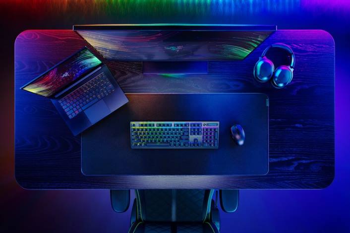 sort tastatur 44RF65 deathstalker v2 pro - lineær optisk switch - us Razer