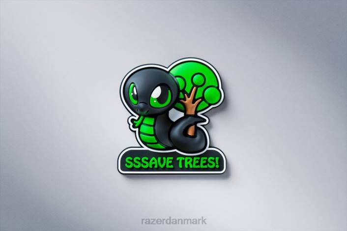 én farve gear 44RF207 sneki snek køleskabsmagnet - sssave træer Razer