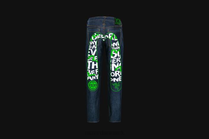 én farve beklædning 44RF192 evisu daicock print med broderi carrot-fit jeans #2017 Razer