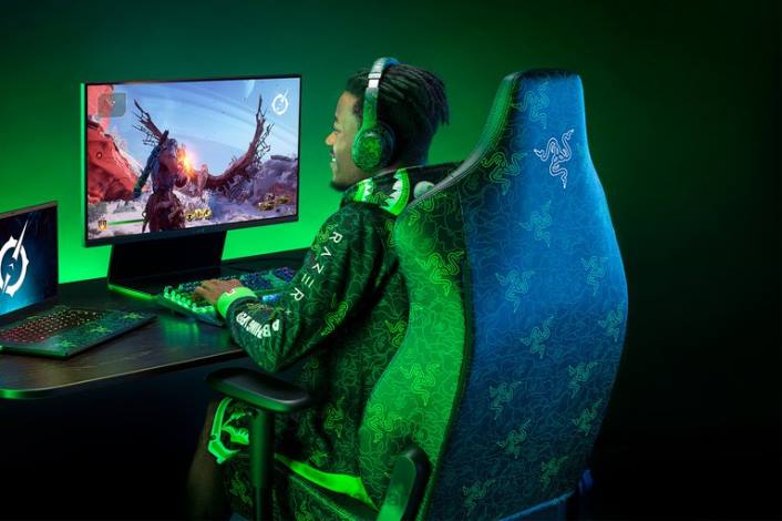 én farve gaming stol 44RF125 iskur x Razer X *A Bathing Ape