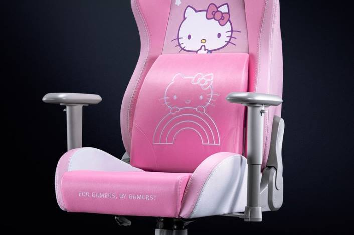 én farve gaming stol 44RF129 lændepude - hello kitty and friends udgave Razer