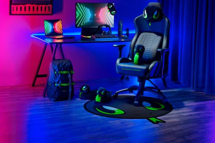 én farve gaming stol 44RF142 sneki snek gulvtæppe Razer