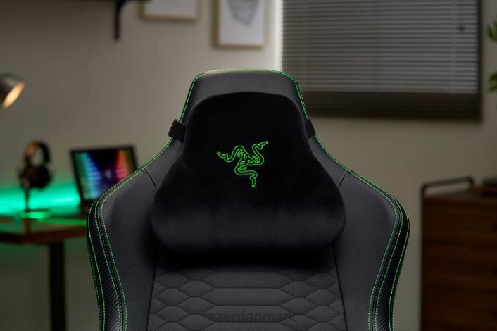 sort gaming stol 44RF145 hovedpude Razer