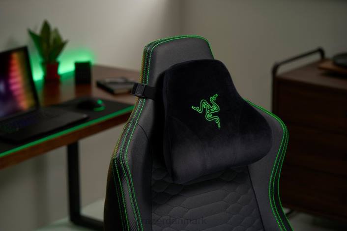 sort gaming stol 44RF145 hovedpude Razer